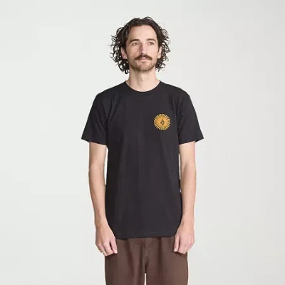 Volcom Mens Crew Neck Short Sleeve Regular Fit Graphic T-shirt In Black
