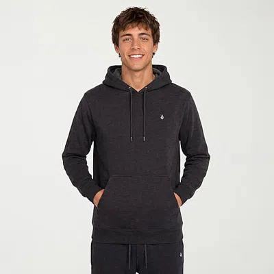 Volcom Mens Hooded Long Sleeve Sweatshirt In Black