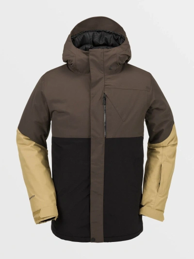 Volcom Mens L Insulated Gore-tex Jacket - Brown