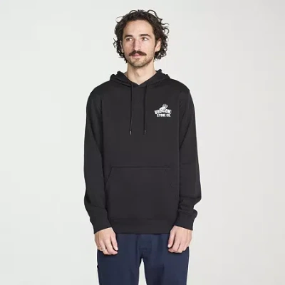 Volcom Mens Long Sleeve Fleece Hoodie In Black