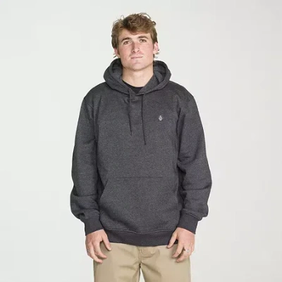 Volcom Mens Long Sleeve Fleece Hoodie In Black