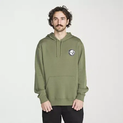 Volcom Mens Long Sleeve Fleece Hoodie In Green