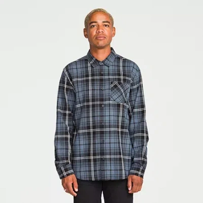 Volcom Mens Long Sleeve Regular Fit Flannel Shirt In Multi