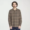 Volcom Mens Long Sleeve Regular Fit Flannel Shirt In Brown