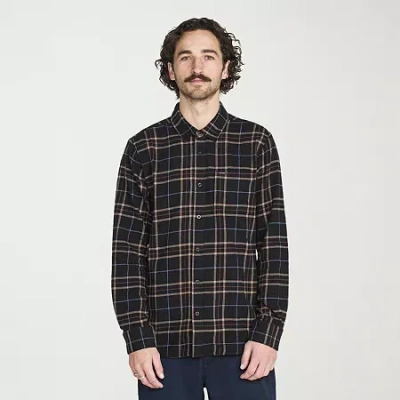 Volcom Mens Long Sleeve Regular Fit Flannel Shirt In Multi