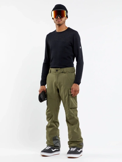Volcom Mens New Articulated Pants - Military In Green