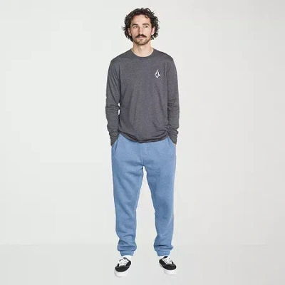 Volcom Mens Regular Fit Fleece Jogger Pant In Gray