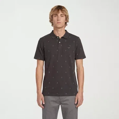 Volcom Mens Regular Fit Short Sleeve Polo Shirt In Multi