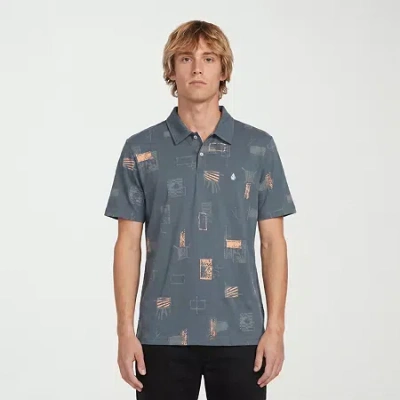 Volcom Mens Regular Fit Short Sleeve Polo Shirt In Multi