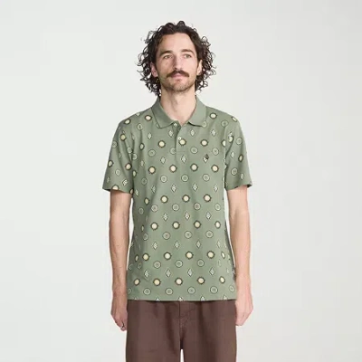 Volcom Mens Regular Fit Short Sleeve Polo Shirt In Green