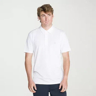 Volcom Mens Regular Fit Short Sleeve Polo Shirt In White