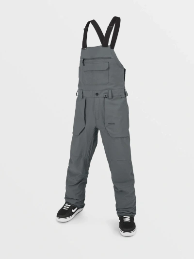 Volcom Mens Roan Bib Overalls - Dark Grey