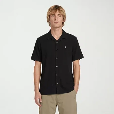 Volcom Mens Short Sleeve Camp Shirt In Black