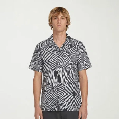 Volcom Mens Short Sleeve Camp Shirt In Multi