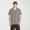 Volcom Mens Short Sleeve Regular Fit Button-down Shirt In Brown
