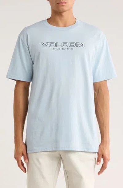 Volcom Newro Logo Graphic T-shirt In Blue