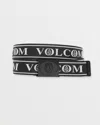 Volcom Oh Stone Web Belt In Black