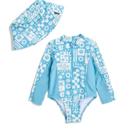 Volcom Babies'  One-piece Swimsuit & Hat Set