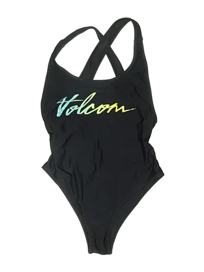 Pre-owned Volcom One Piece Swimsuit In Black