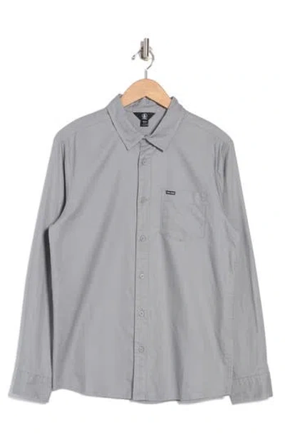 Volcom Orion Button-up Shirt In Grey