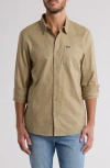 Volcom Orion Button-up Shirt In Khaki