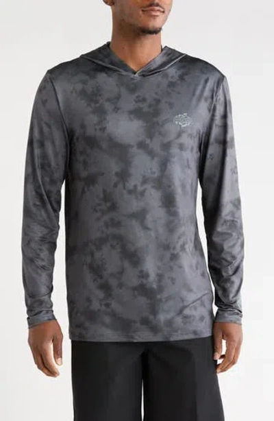 Volcom Overlap Hooded Long Sleeve T-shirt In Gray