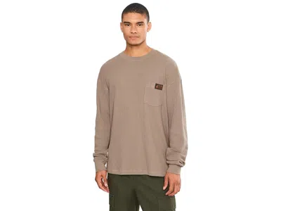 Volcom Overtime Workwear Thermal Long Sleeve Men's T Shirt Brindle: Xl, Cotton