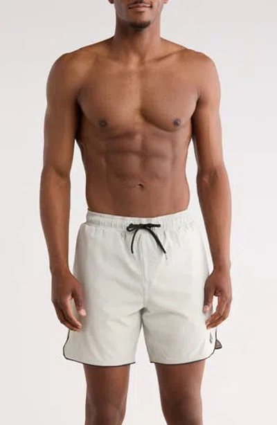 Volcom Piping Swim Trunks In White
