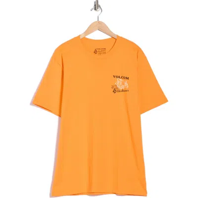 Volcom Pour Choices Graphic T-shirt In Orange