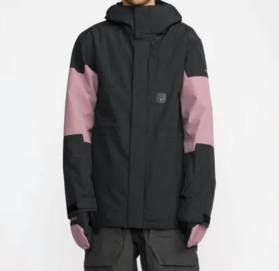 Volcom Primary Insulated Jacket In Pale Mauve In Black