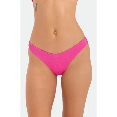 Volcom Pucker Up '90s V-cut Bikini Bottoms In Pink