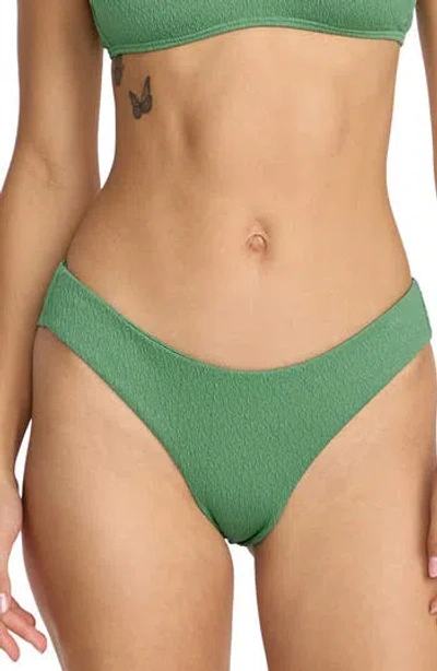Volcom Pucker Up Cheekini Bikini Bottoms In Green