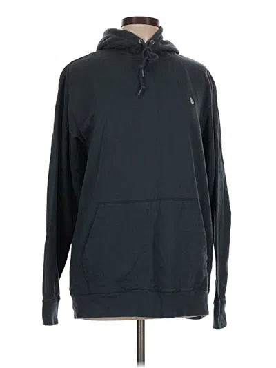 Pre-owned Volcom Pullover Hoodie In Black