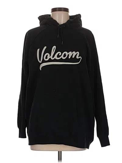 Pre-owned Volcom Pullover Hoodie In Black