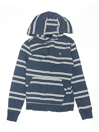 Pre-owned Volcom Kids' Pullover Hoodie In Blue