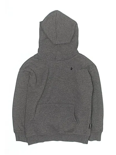 Pre-owned Volcom Kids' Pullover Hoodie In Gray