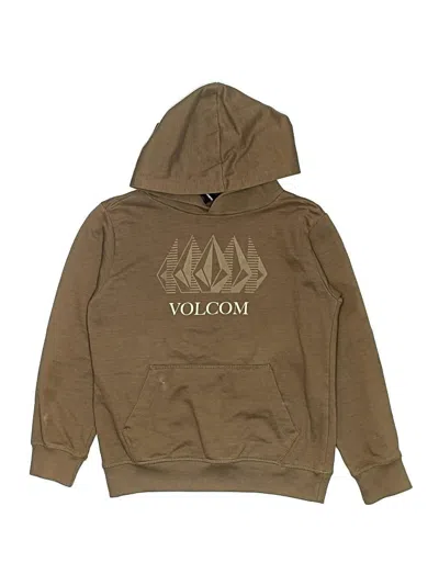 Pre-owned Volcom Kids' Pullover Hoodie In Tan