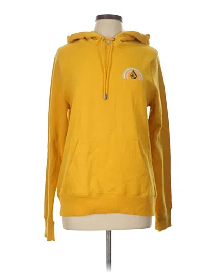 Pre-owned Volcom Pullover Hoodie In Yellow