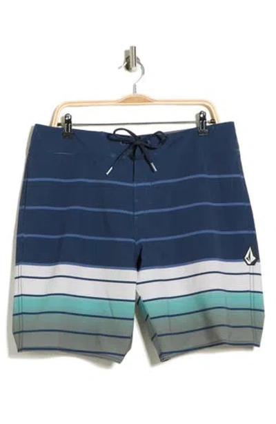 Volcom Quarta Fade Mod 19 Swim Shorts In Blue
