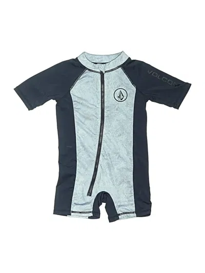Pre-owned Volcom Kids' Rash Guard In Blue