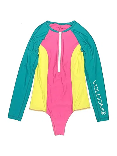Pre-owned Volcom Rash Guard In Pink