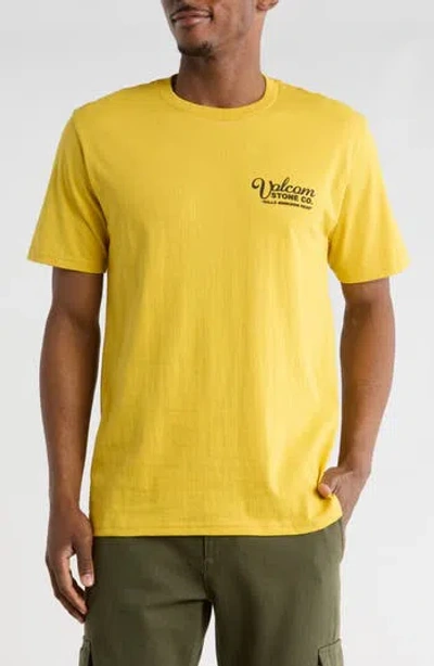 Volcom Rat Trap Graphic T-shirt In Yellow