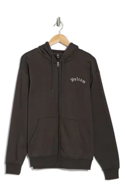 Volcom Roundabout Zip Hoodie In Stealth