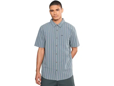 Volcom Sato Stripe Men's T Shirt Tradewinds: Lg In Blue