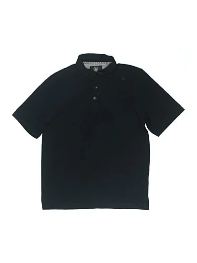 Pre-owned Volcom Kids' Short Sleeve Button Down Shirt In Black