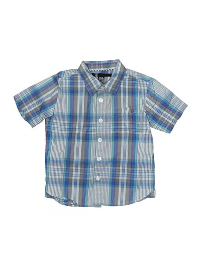 Pre-owned Volcom Kids' Short Sleeve Button Down Shirt In Blue