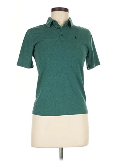 Pre-owned Volcom Short Sleeve Polo Shirt In Teal