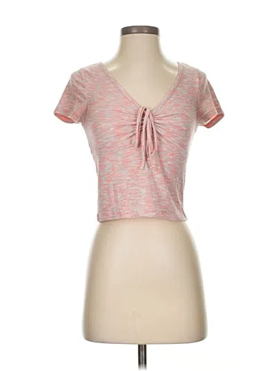 Pre-owned Volcom Short Sleeve T-shirt In Pink