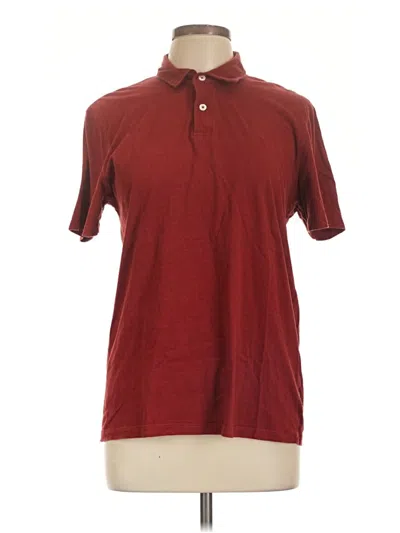 Pre-owned Volcom Short Sleeve Top Burgundy Collared Neckline Tops