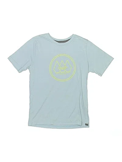 Pre-owned Volcom Kids' Short Sleeve Top Teal Crew Neck Tops